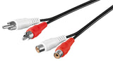 Goobay 50026 lydkabel 2,5 m 2 x RCA Sort