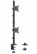 Gembird MA-D2-02 skærmbeslag og -stativer 81,3 cm (32") Skrivebord Sort