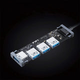 AUKEY CB-H36 interface hub USB 2.0 5000 Mbit/s Sølv