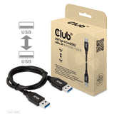 CLUB3D CAC-1409 USB-kabel USB 3.2 Gen 2 (3.1 Gen 2) 0,5 m USB A 10 Gbit/sek. 15 W Sort