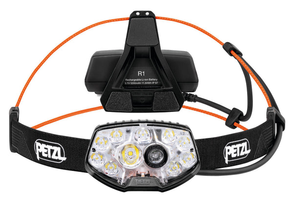 Petzl NAO RL Sort, Orange Hovedbånd lommelygte LED