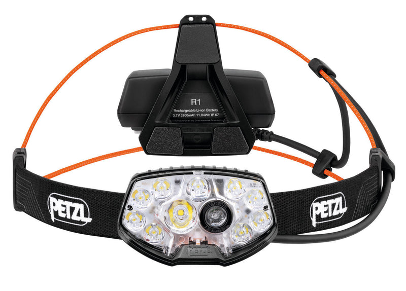 Petzl NAO RL Sort, Orange Hovedbånd lommelygte LED