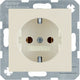 Hager 47438982 stikkontakt Type F Hvid