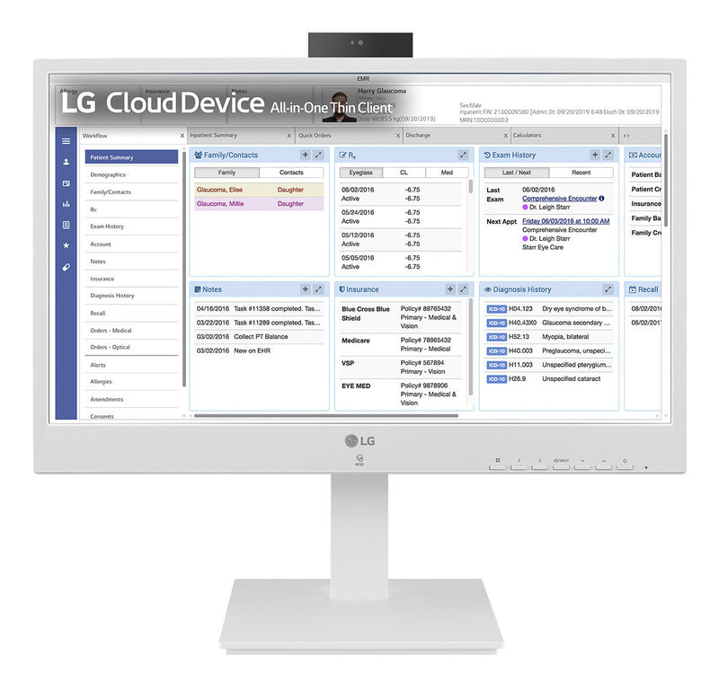 LG 24CR670N-6P Intel® Celeron® N5105 60,5 cm (23.8") 1920 x 1080 pixel All-in-One thin client 8 GB DDR4-SDRAM 16 GB eMMC Wi-Fi 6 (802.11ax) Hvid