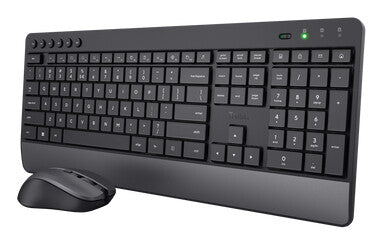 Trust TKM-45 tastatur Mus inkluderet Hjemme/kontor RF trådløst QWERTY Nordisk Sort