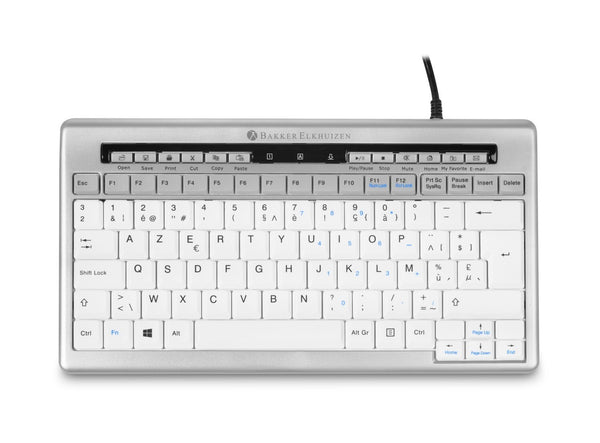 BakkerElkhuizen S-board 840 tastatur Kontor USB QWERTY UK engelsk Lys grå, Hvid