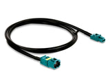 DeLOCK 91469 koaxial kabel 1 m Mini FAKRA Z dual Sort, Blå