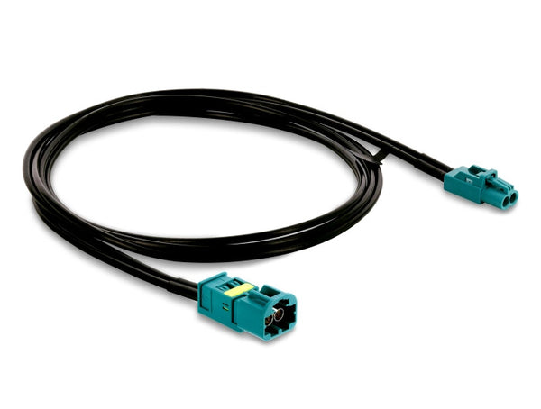 DeLOCK 91469 koaxial kabel 1 m Mini FAKRA Z dual Sort, Blå