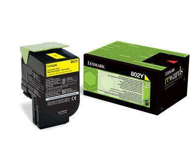 Lexmark 802Y tonerpatron 1 stk Original Gul