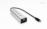 i-tec Metal C31HUBMETAL8KPDPRO interface hub USB Type-C 10000 Mbit/s Sølv