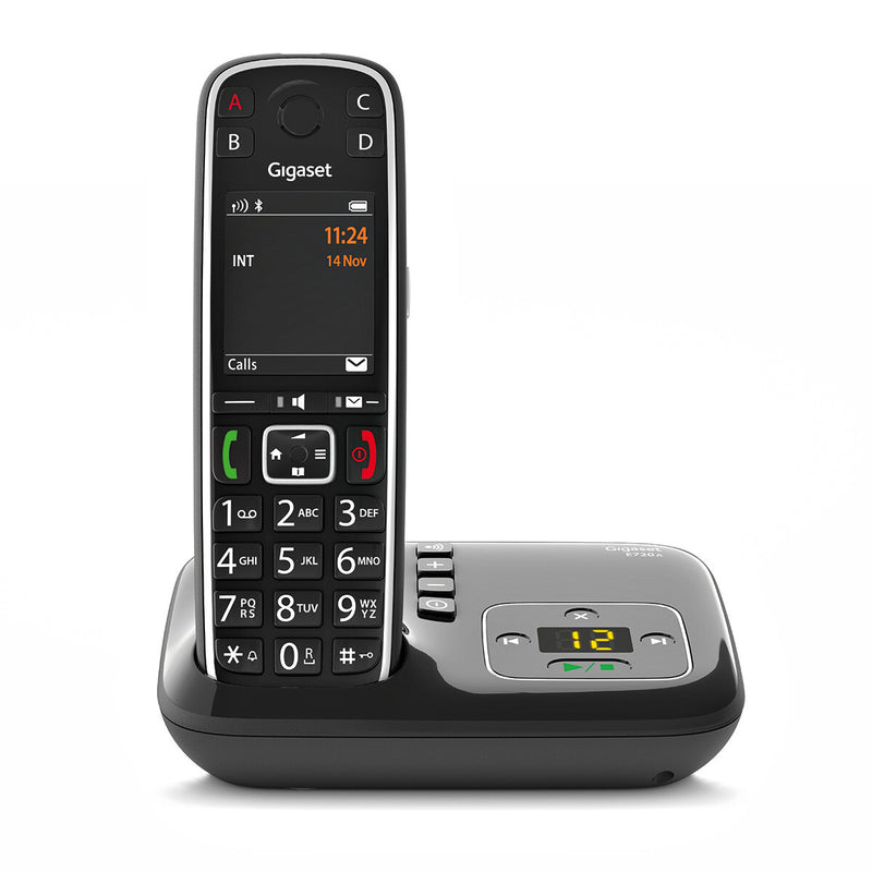 Gigaset E720A Analog/DECT-telefon Nummervisning Sort