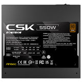 Antec CSK550DC enhed til strømforsyning 550 W 24-pin ATX ATX Sort