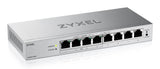 Zyxel GS1200-8HPV3 Administreret L2 Gigabit Ethernet (10/100/1000) Strøm over Ethernet (PoE) Desktop Grå