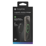 mophie Qi2 Magnetic Charger Smartphone Sort USB Trådløs opladning Hurtig opladning Indendørs