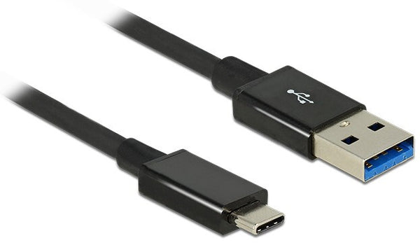 DeLOCK 1m USB 3.1 Gen 2 Type-C/Type-A USB-kabel USB 3.2 Gen 2 (3.1 Gen 2) USB A USB C 10 Gbit/sek. Sort