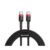 Baseus CATKLF-H91 USB-kabel 2 m USB C 60 W Sort, Rød