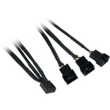 Inter-Tech RS-04 RGB Computerkabinet Ventilator 12 cm Sort