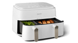 Philips 3000 series NA353/10 frituregryde Dobbelt 9 L Enkeltstående 2750 W Varmluftsteger Sølv, Hvid