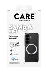 PanzerGlass CARE™ by ® Samba Case Transparant m. Hvid Qi Samsung Galaxy S26