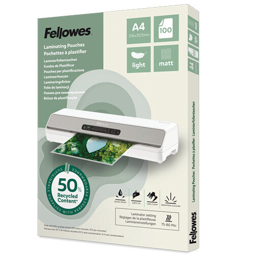 Fellowes 100143435 plastlomme 100 stk