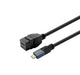 Vivolink PROKEYUSBCFM0.5B USB-kabel USB 3.2 Gen 2 (3.1 Gen 2) 0,5 m USB C Sort