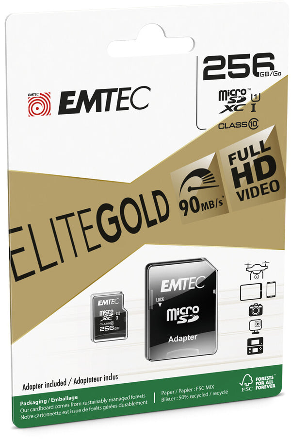 Emtec EliteGold 256 GB MicroSDXC UHS-I Klasse 10