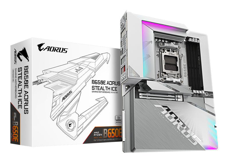 GIGABYTE B650E AORUS STEALTH ICE bundkort AMD B650 Sokkel AM5 ATX