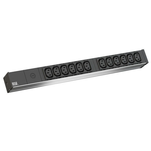 Bachmann 800.2284 strømforsyningsenhed (PDU) 12 AC stikkontakt(er) 1U Sort