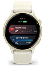 Garmin vívoactive 6 3,05 cm (1.2") AMOLED 42 mm Digital 390 x 390 pixel Berøringsskærm Hvid Wi-Fi GPS (satellit)