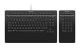 3Dconnexion Keyboard Pro with Numpad tastatur Kontor USB + RF Wireless + Bluetooth QWERTY Nordisk Sort