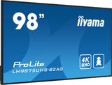 iiyama LH9875UHS-B2AG skilte display Digital fladpaneldisplay 2,48 m (97.5") LED Wi-Fi 500 cd/m² 4K Ultra HD Sort Indbygget processer Android 11 24/7