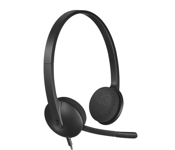 Logitech H340 USB Headset Ledningsført Kontor/Callcenter USB Type-A Sort