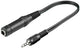 Goobay 50470 lydkabel 0,2 m 3.5mm 6.35mm Sort