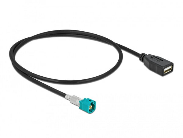 DeLOCK 90310 koaxial kabel 0,5 m HSD Z USB 2.0 Type-A Sort