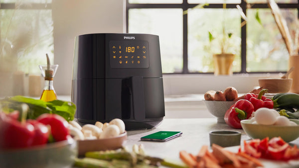 Philips 5000 series HD9255/30 frituregryde Enkelt 4,1 L Enkeltstående 1400 W Varmluftsteger Guld, Hvid