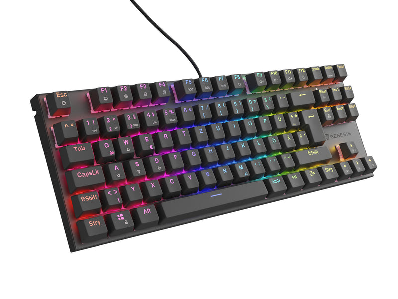 GENESIS NKG-1886 tastatur Spil USB QWERTZ Tysk Sort