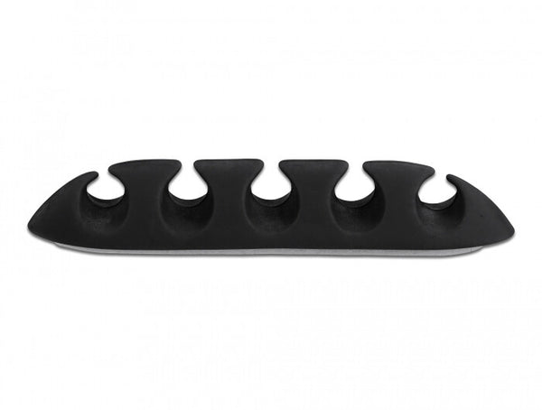 DeLOCK 18347 kabelorganisator Bord/Væg Kabelholder Sort, Hvid 6 stk
