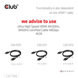 CLUB3D CAC-1188 videokabel adapter 0,09 m Mini DisplayPort HDMI Sort
