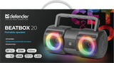 Defender BEATBOX 20 Bærbar stereohøjttaler Sort 20 W
