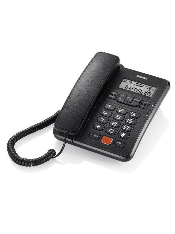 Brondi Office Desk DECT telefon Nummervisning Sort