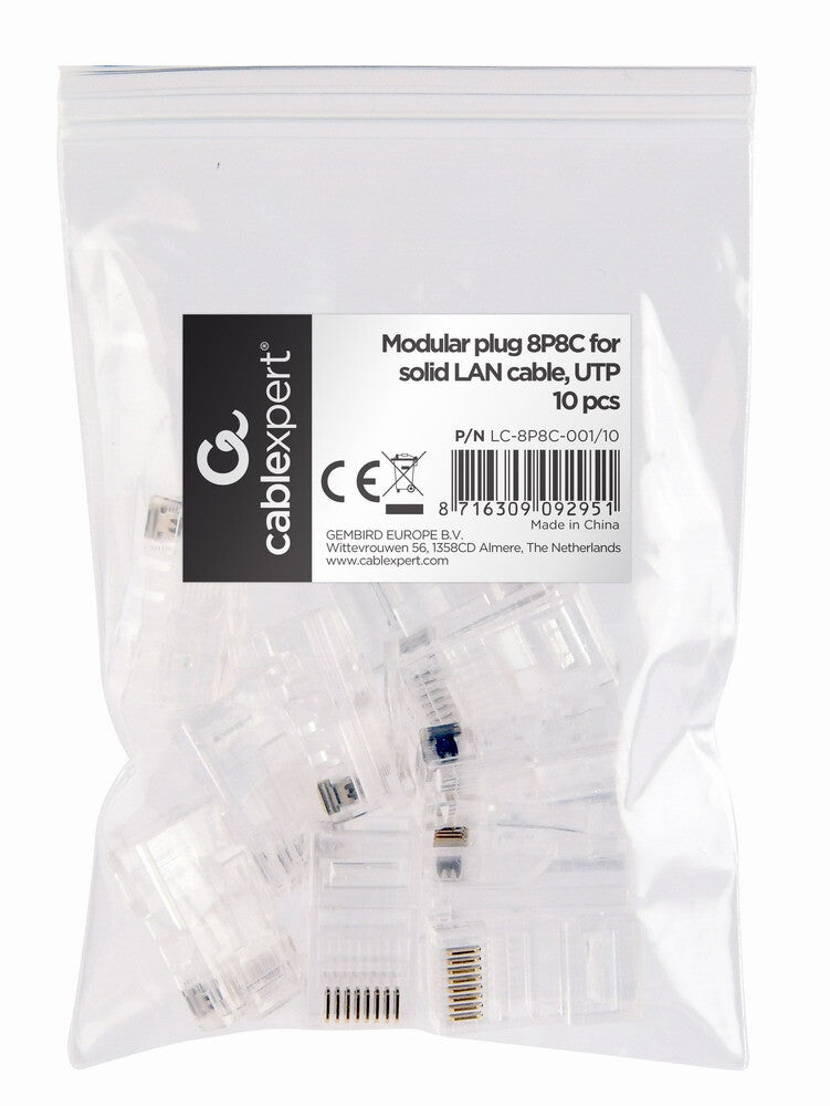 Gembird LC-8P8C-001/10 kabelsamler RJ-45 Transparent