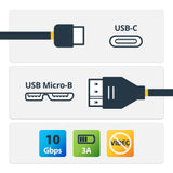 StarTech.com USB31CUB1M USB-kabel USB 3.2 Gen 2 (3.1 Gen 2) 1 m USB C Micro-USB B 10 Gbit/sek. Sort