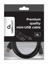 Gembird 1.8m USB 2.0 A/mini-USB USB-kabel 1,8 m USB A Mini-USB B Sort