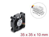 DeLOCK 67616 Computerkølesystem Computerkabinet Ventilator 3,5 cm Sort 1 stk