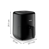 Tefal Easy Fry EY145810 frituregryde Enkelt 3 L Enkeltstående 1300 W Varmluftsteger Sort