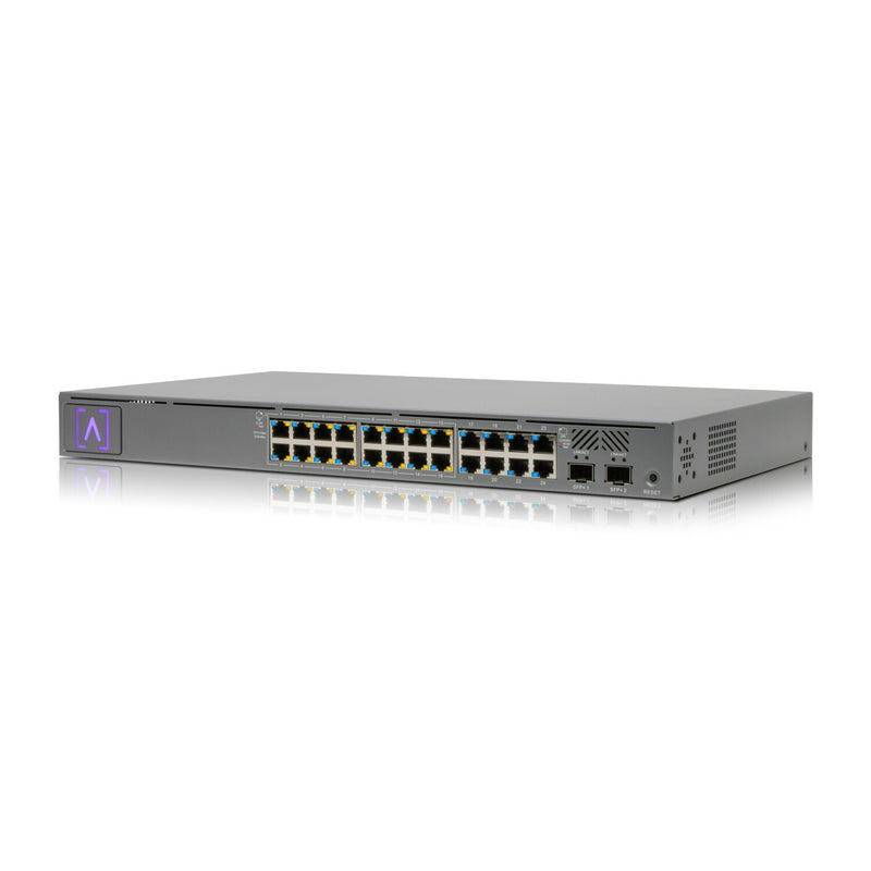 Alta Labs S24-POE netværksswitch Administreret Gigabit Ethernet (10/100/1000) Strøm over Ethernet (PoE) 1U Grå