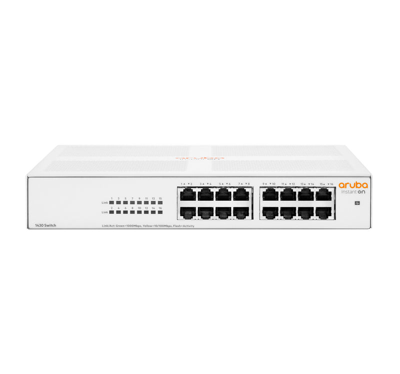 HPE Aruba Networking Aruba Instant On 1430 16G Ikke administreret L2 Gigabit Ethernet (10/100/1000) 1U Hvid