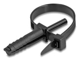 DeLOCK 18914 kabelsamler Krog og løkke kabelbinder Nylon Sort 100 stk