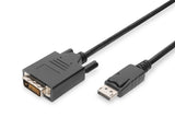 Digitus AK-340301-010-S videokabel adapter 1 m DisplayPort DVI-D Sort