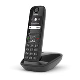 Gigaset AS690 Analog/DECT-telefon Nummervisning Sort